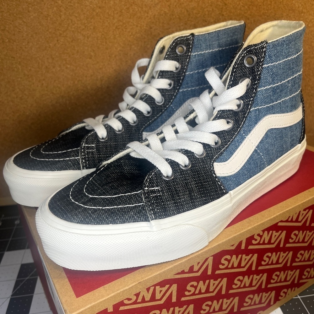 - Vans Sk8-high tapered 
‘Threaded denim
brand new
🔥